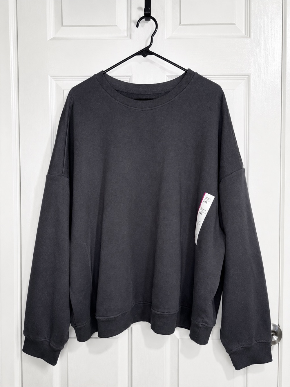 Men's Black Crewneck Sweatshirt - Original Use 24”L × 32”W.